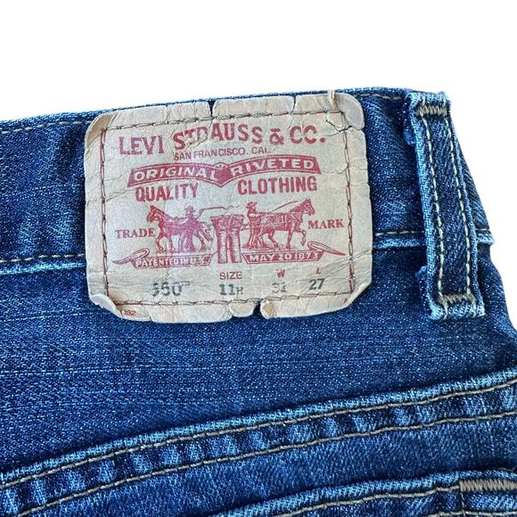 Vintage 2010 Levi’s 550 Cropped Relaxed Fit Jeans - 31x27 - 100% Cotton - Picture 4 of 11